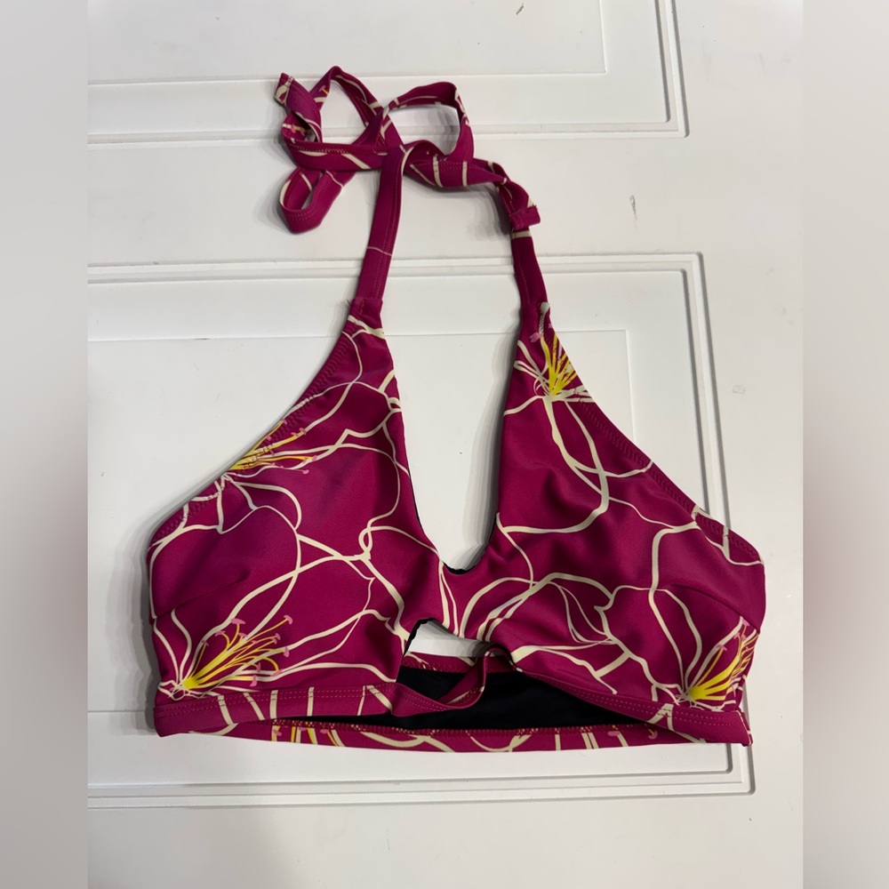 Cupshe Two Piece Pink Floral Halter Bikini Set Size Medium M - Picture 3 of 6